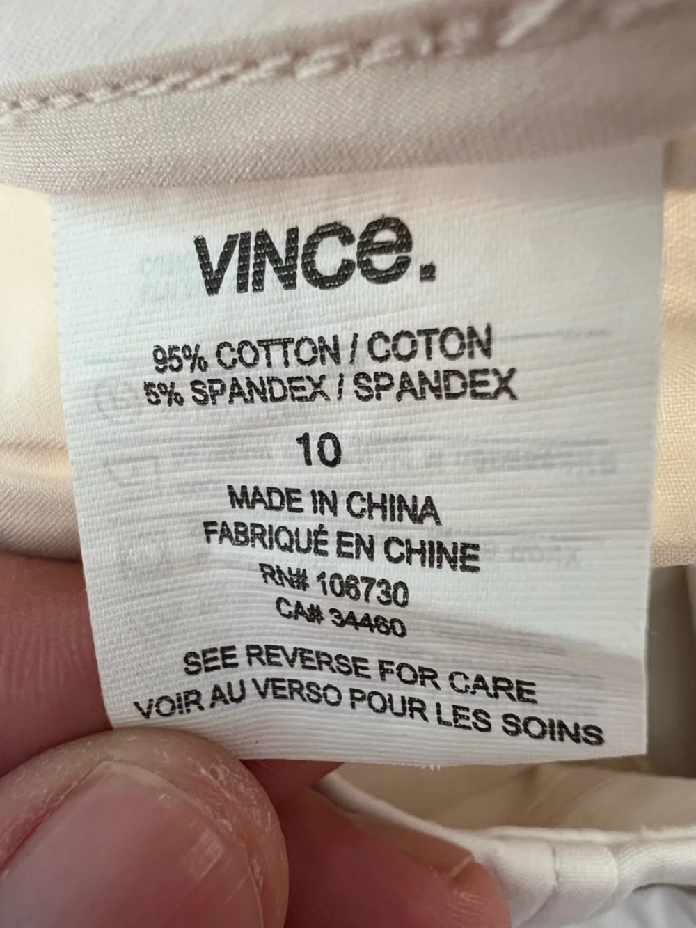 Vince White High-Waisted Tailored Shorts